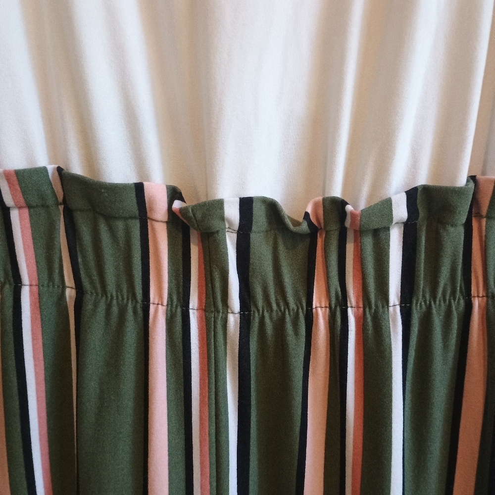 Just Be Women's Vertical Striped Jumpsuit  2X  Back Tie Effortless Chic‎ Boho - Picture 5 of 13